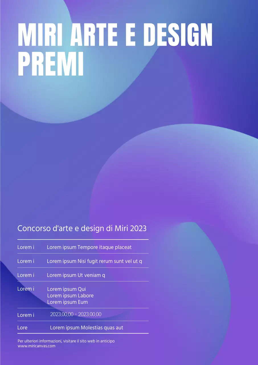 Premio per il concorso con uno sfondo sensuale e trendy di forme e sfumature viola-menta