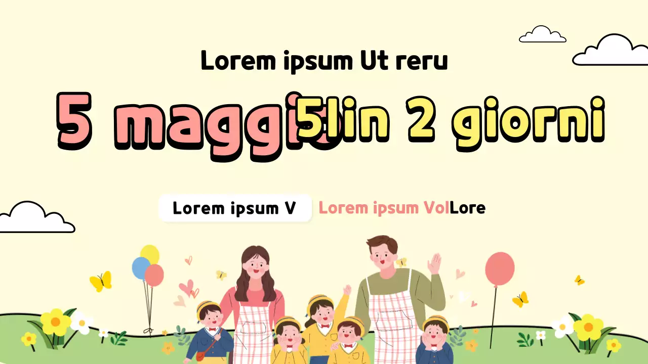 Un semplice invito online giallo e nero per la Giornata dei bambini Guida YouTube