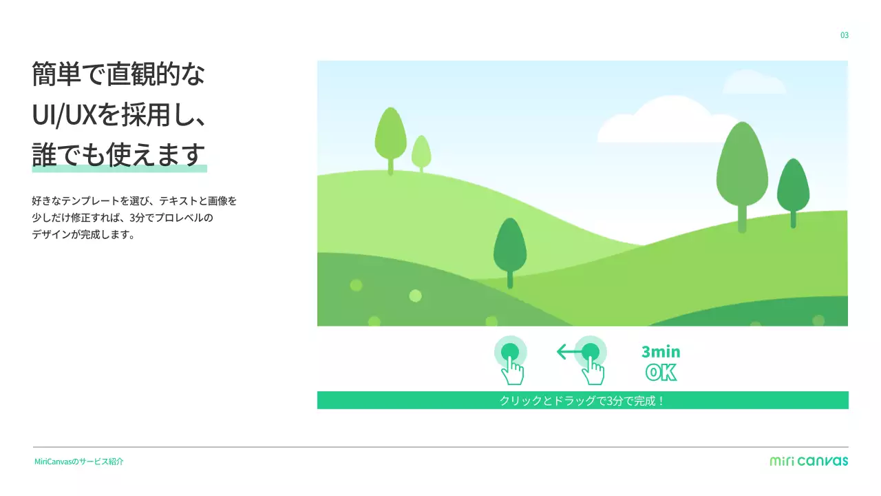 緑 シンプル デザイン プレゼンテーション