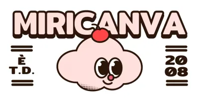 Combinazione di testo e personaggi di cupcake carini e alla moda in rosa e marrone Stile logo per promozioni e merchandising di caffetteria