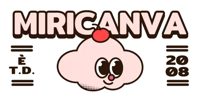 Combinazione di testo e personaggi di cupcake carini e alla moda in rosa e marrone Stile logo per promozioni e merchandising di caffetteria