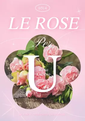 San Valentino con un'incantevole immagine di rose in un gradiente rosa