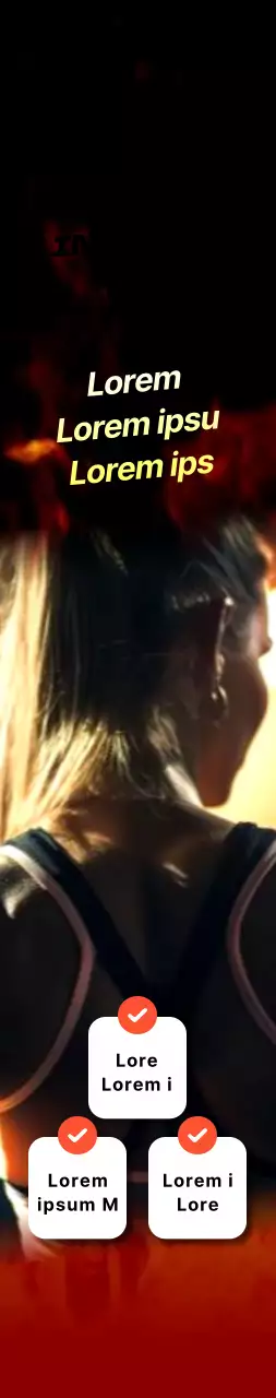 Uno sfondo nero e rosso per un'audace promozione del fitness