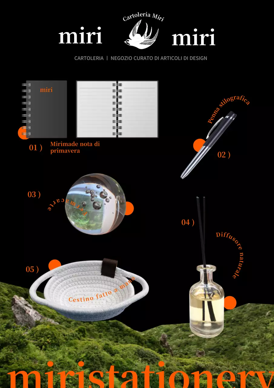 Marchio nero e semplice per le forniture per ufficio