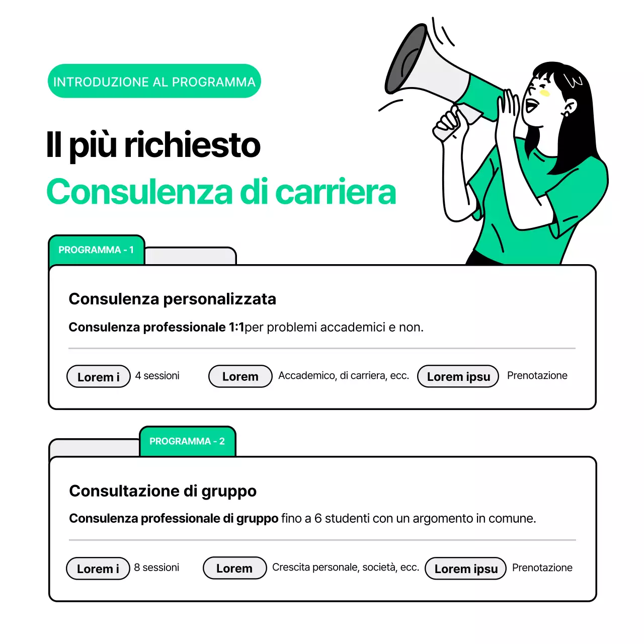 Come utilizzare il Centro di consulenza agli studenti grigio e verde pulito