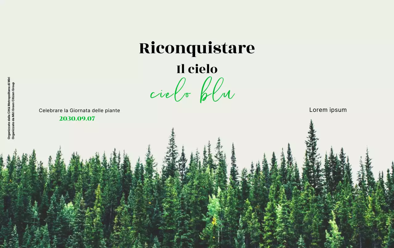 Una semplice celebrazione dell'Arbor Day in beige e verde