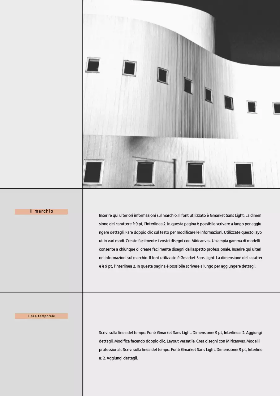 Proposta di marketing aziendale con un concetto semplice in bianco e nero