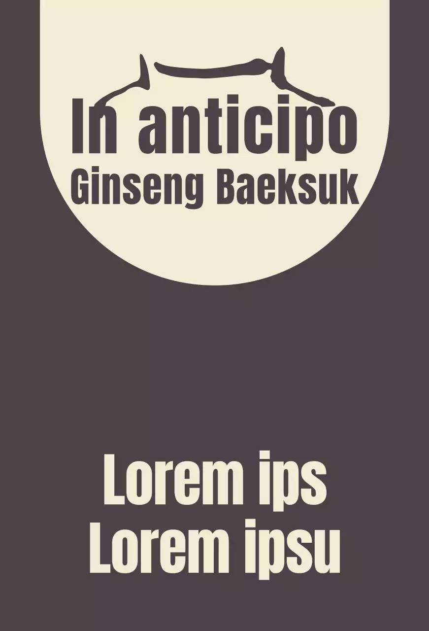 Ginseng Baeksukjip marrone con un cartello che chiede di togliere le scarpe.