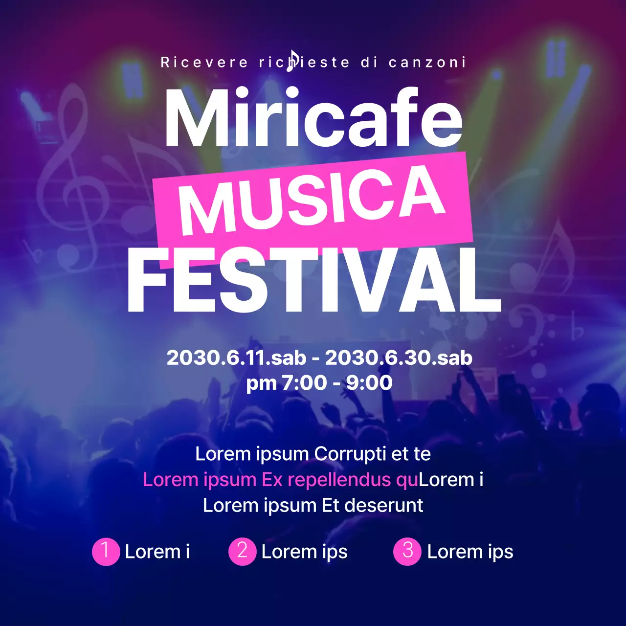 Sulla stravaganza blu e rosa degli eventi del festival musicale