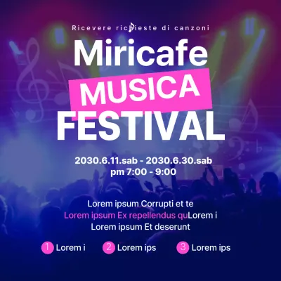 Sulla stravaganza blu e rosa degli eventi del festival musicale