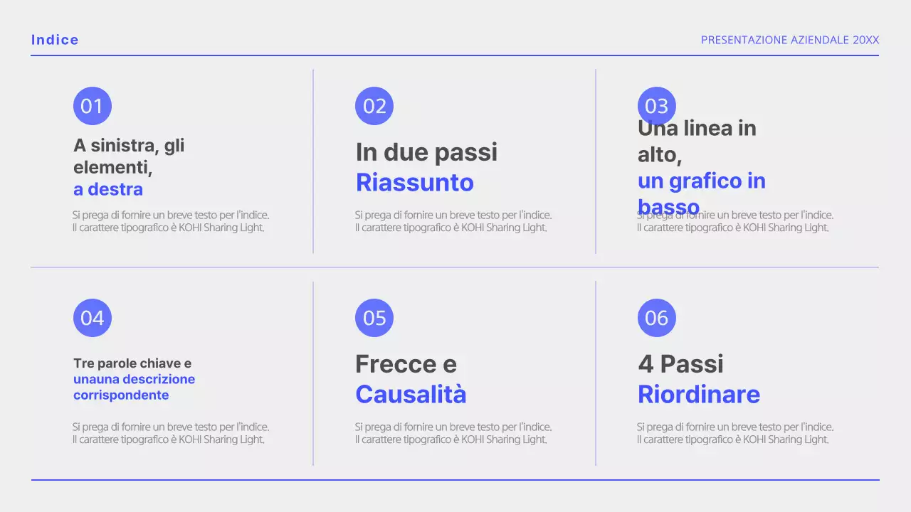 Semplice rapporto di layout aziendale in bianco e blu