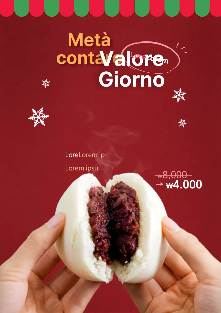 Promuovete un evento gastronomico a metà prezzo con una foto di una patata dolce rossa