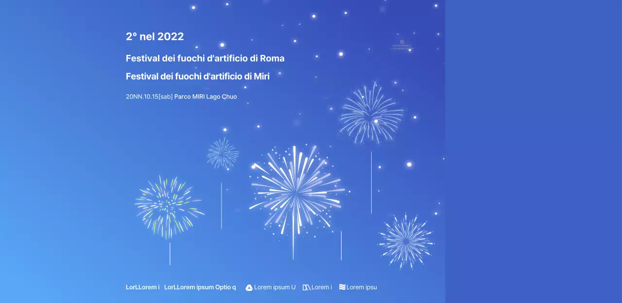Sfondi sfumati e disegni di stelle per i fuochi d'artificio