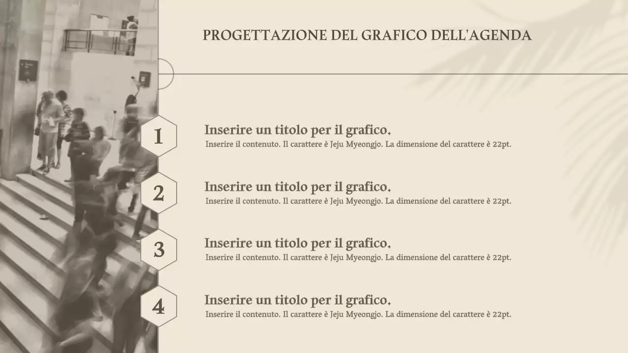 Tabella dell'agenda emozionale in giallo chiaro e marrone