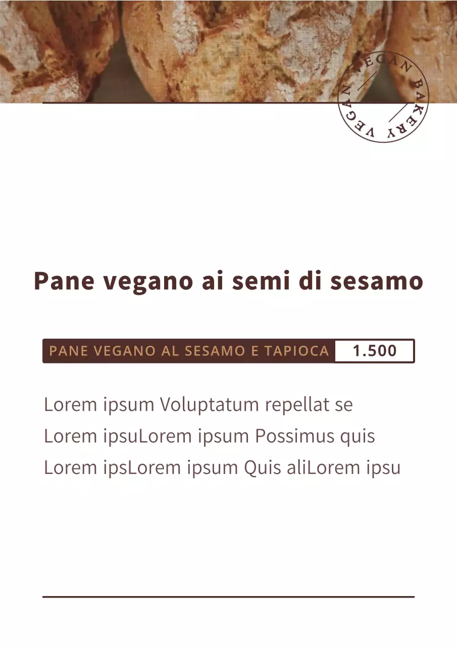 Marrone, stile di impaginazione del testo semplice Informazioni sul pane