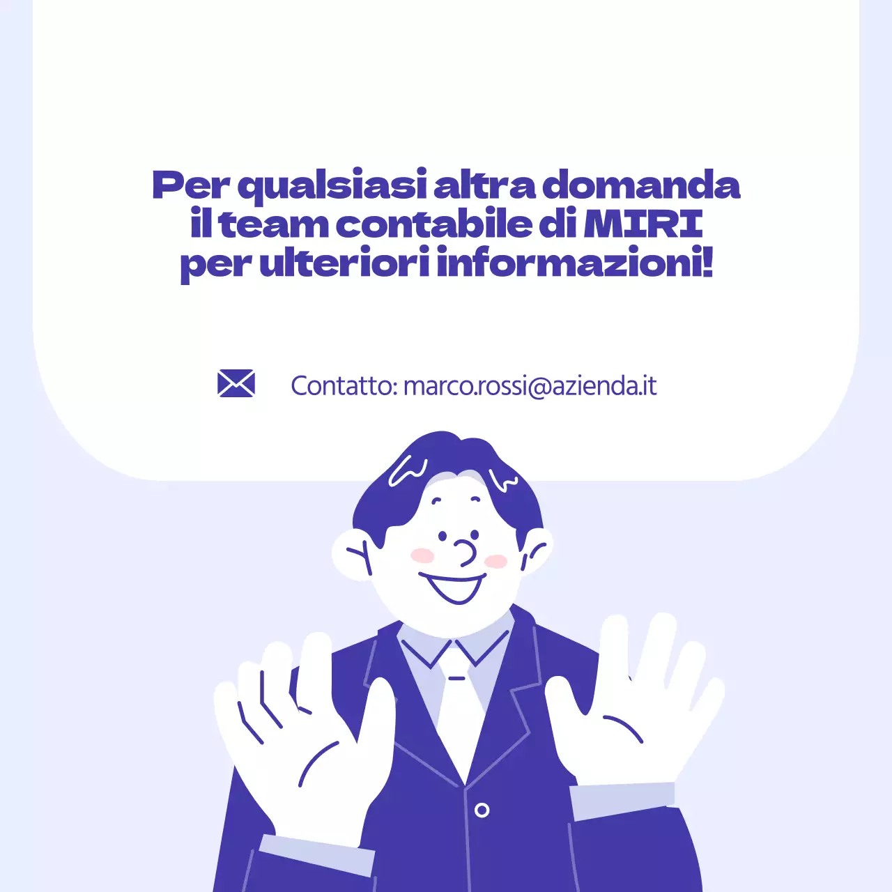 Informazioni blu e minimaliste sulla previdenza