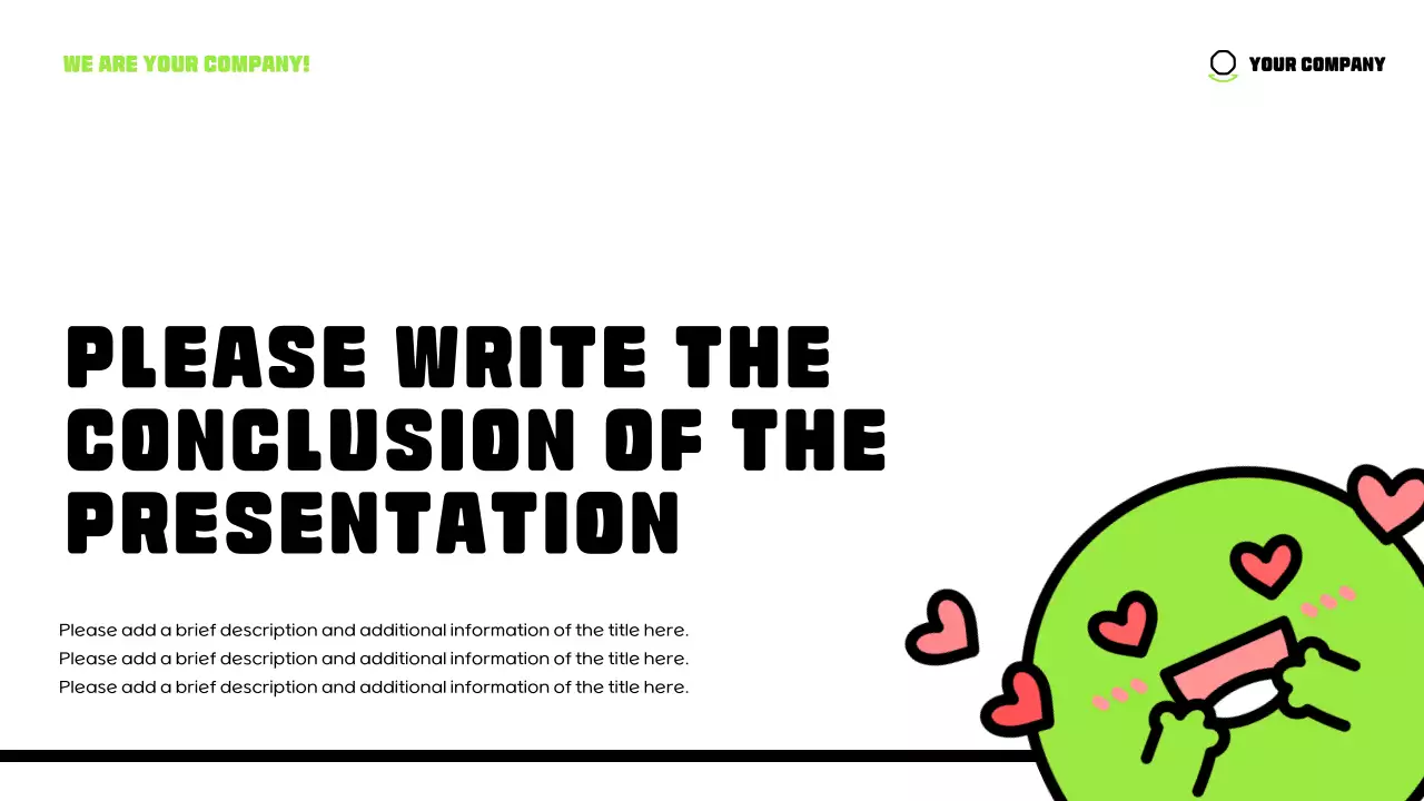 Green Minimal Character Presentation