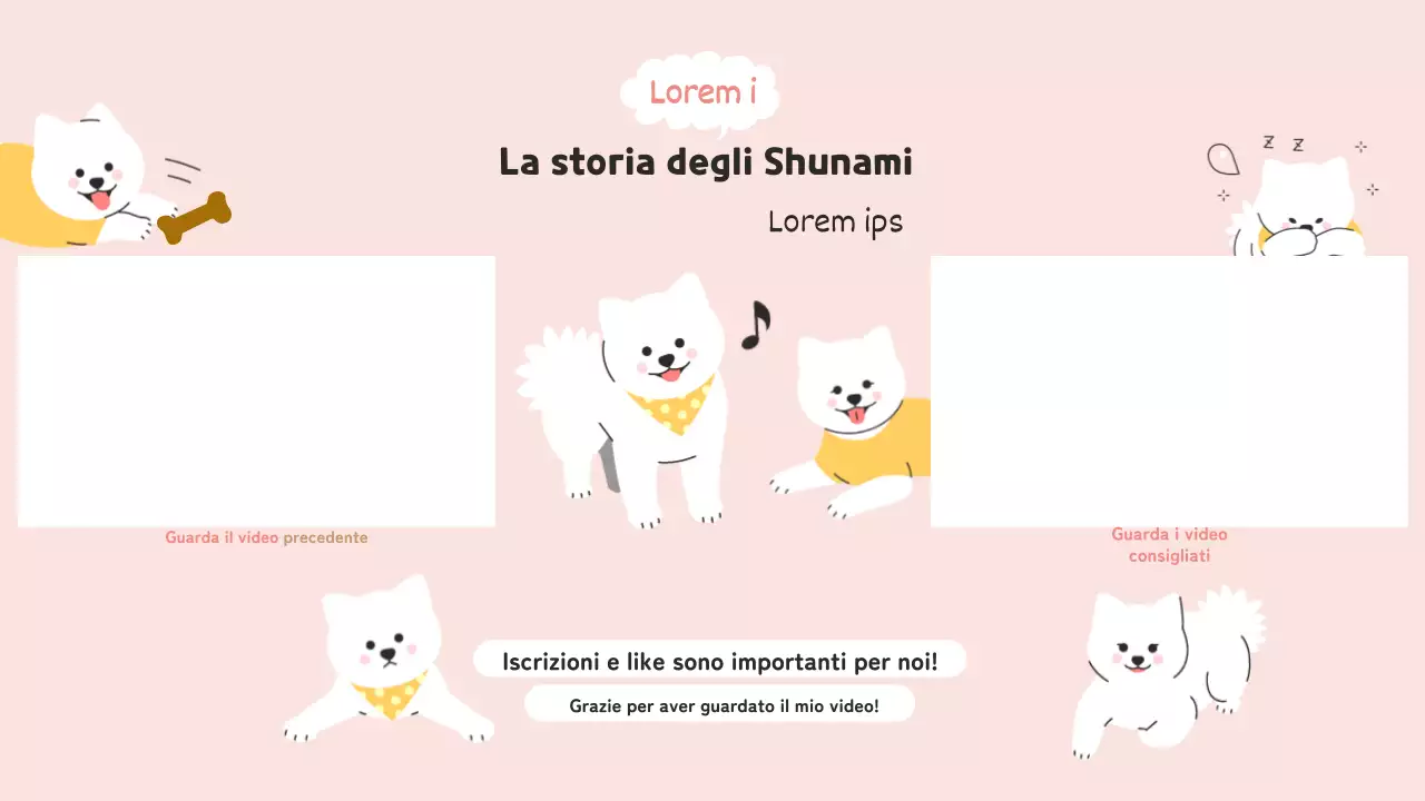 Il tema del vlog di un simpatico cucciolo in rosa e bianco