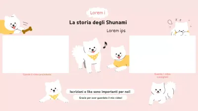 Il tema del vlog di un simpatico cucciolo in rosa e bianco