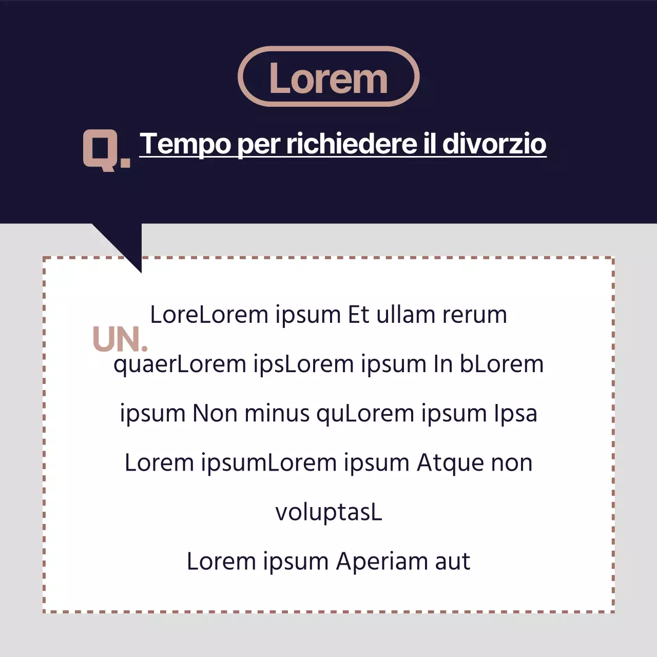 Consulenza legale semplice in blu navy e in marrone e oro