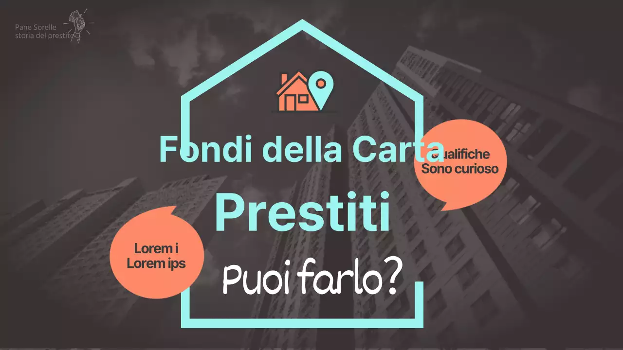 Semplice miniatura di YouTube con un'illustrazione scura e satura di una casa con un appartamento sullo sfondo e una bolla arancione.