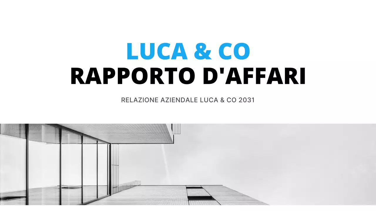 Semplice attività commerciale in bianco e azzurro