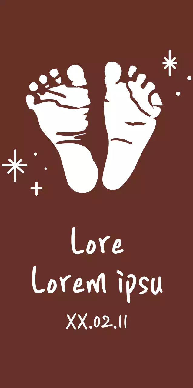 A sentimental stone keepsake with a brown and white baby footprint.