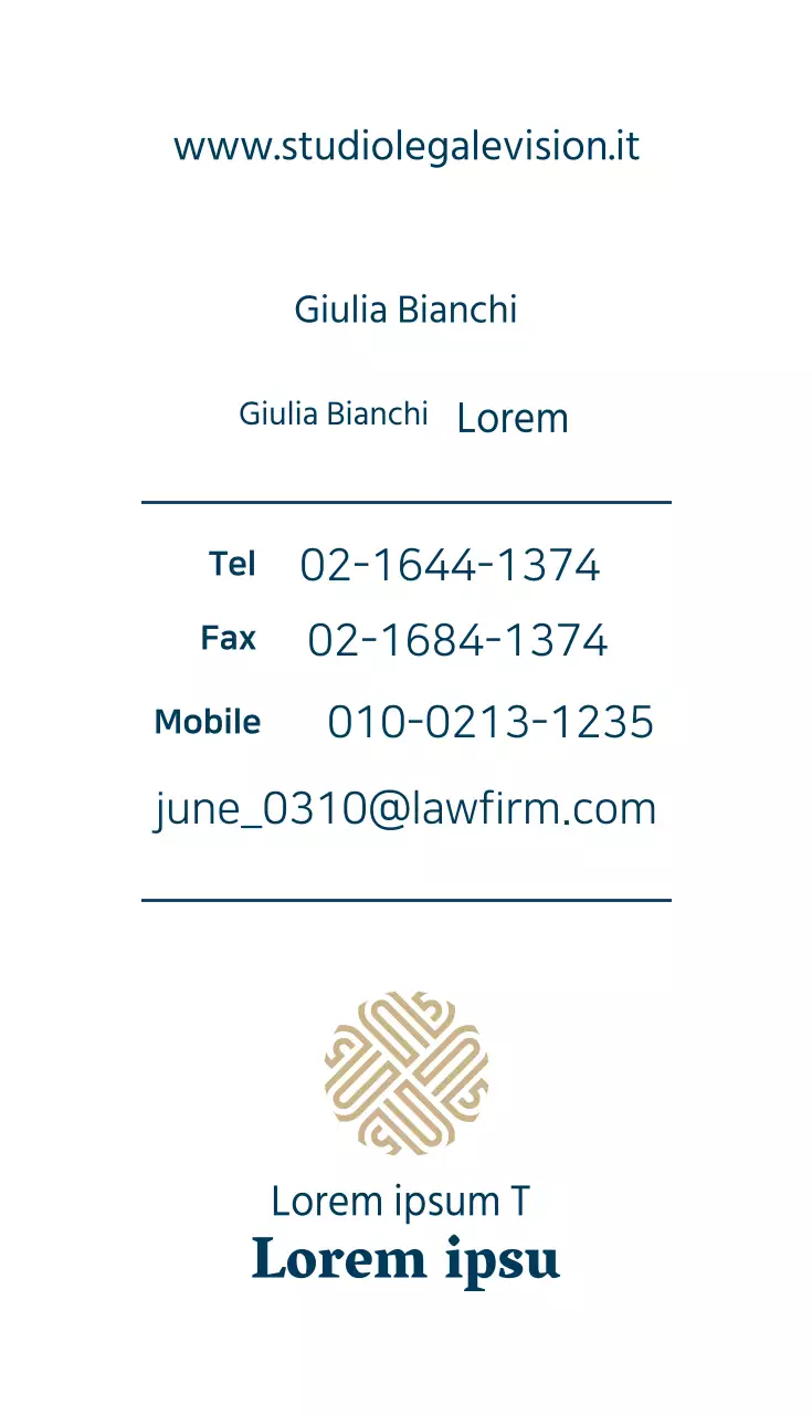 Pegno dello studio legale Vision