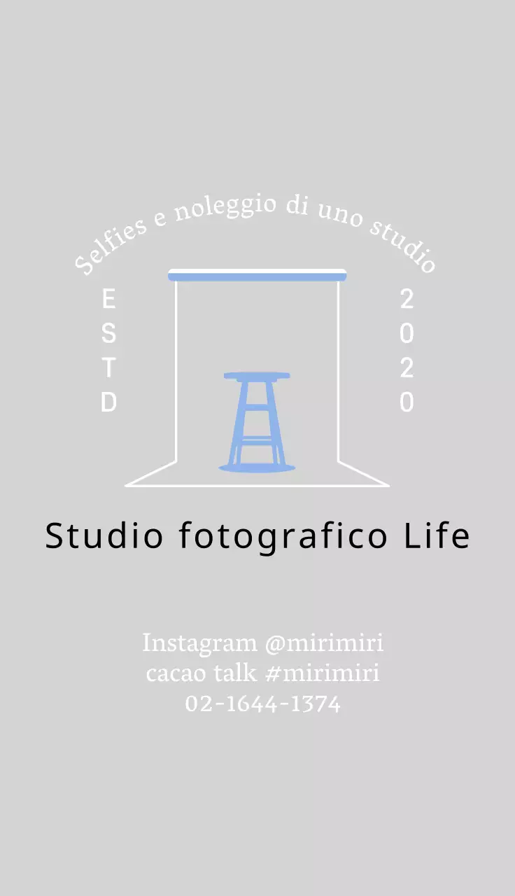 Linee blu e pulite per promuovere un servizio di illustrazione in studio