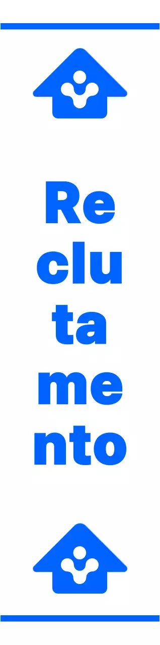 Blu e bianco semplice moderno icone freccia e testo frasi stile layout Indicazioni per il colloquio nuovo assunto