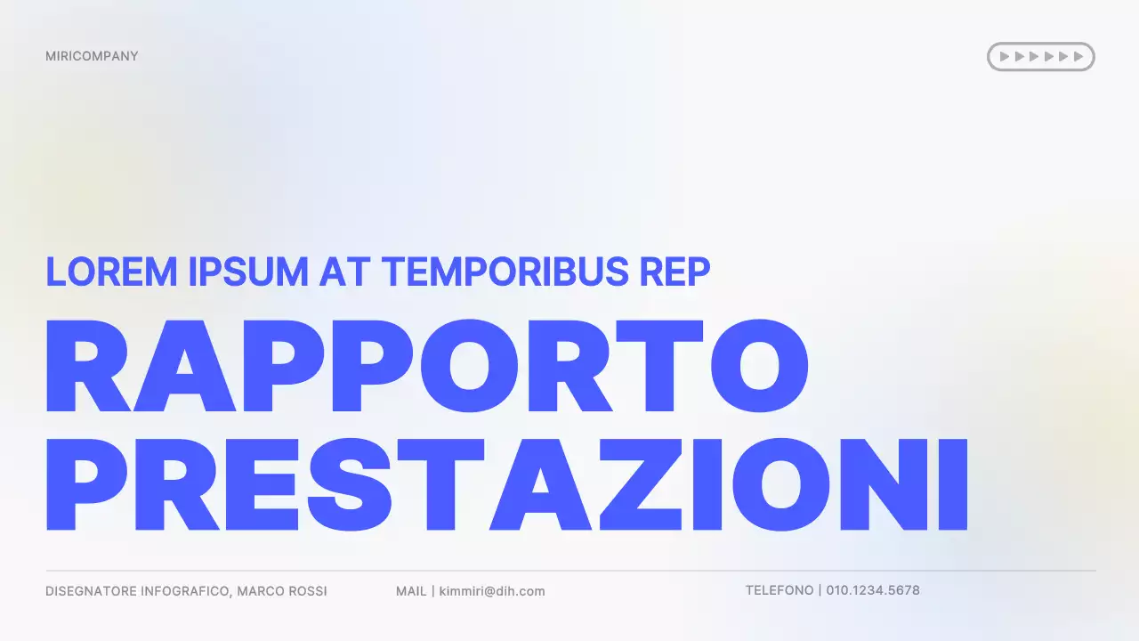 Gradiente giallo e blu Grafici e infografiche semplici Rapporto concettuale sulle prestazioni