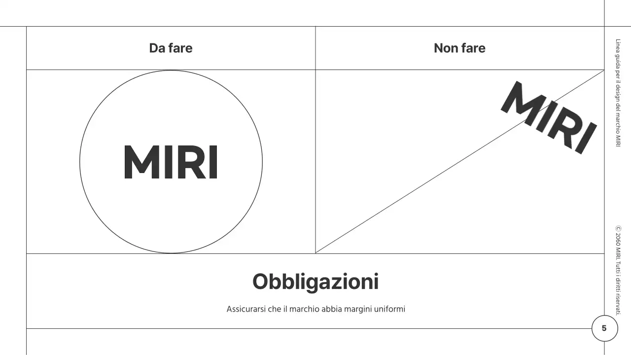Linee guida di brand design per un modulo minimalista con linee bianche e nere