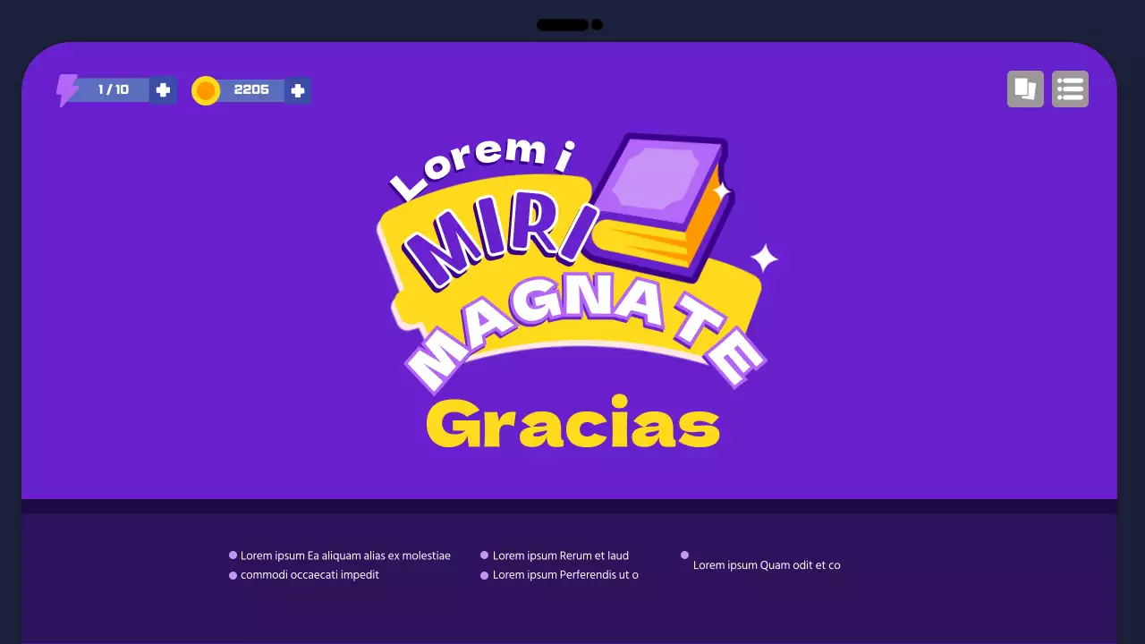 Propuesta de concepto de juego escolar en morado