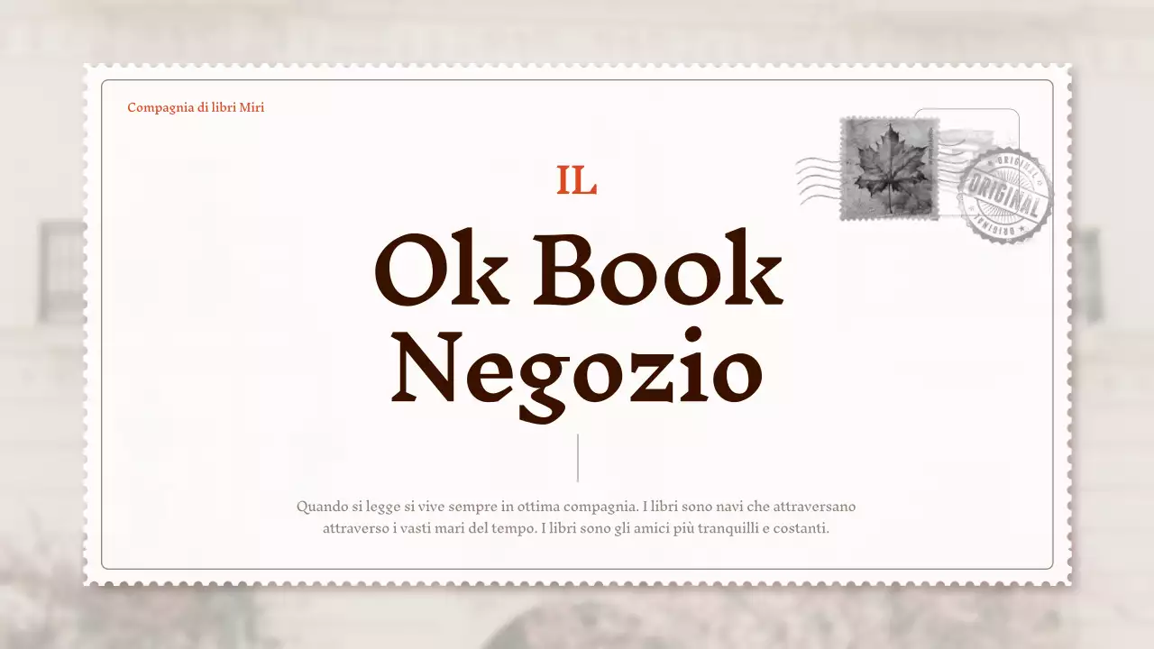 Un profilo aziendale vintage in beige e grigio