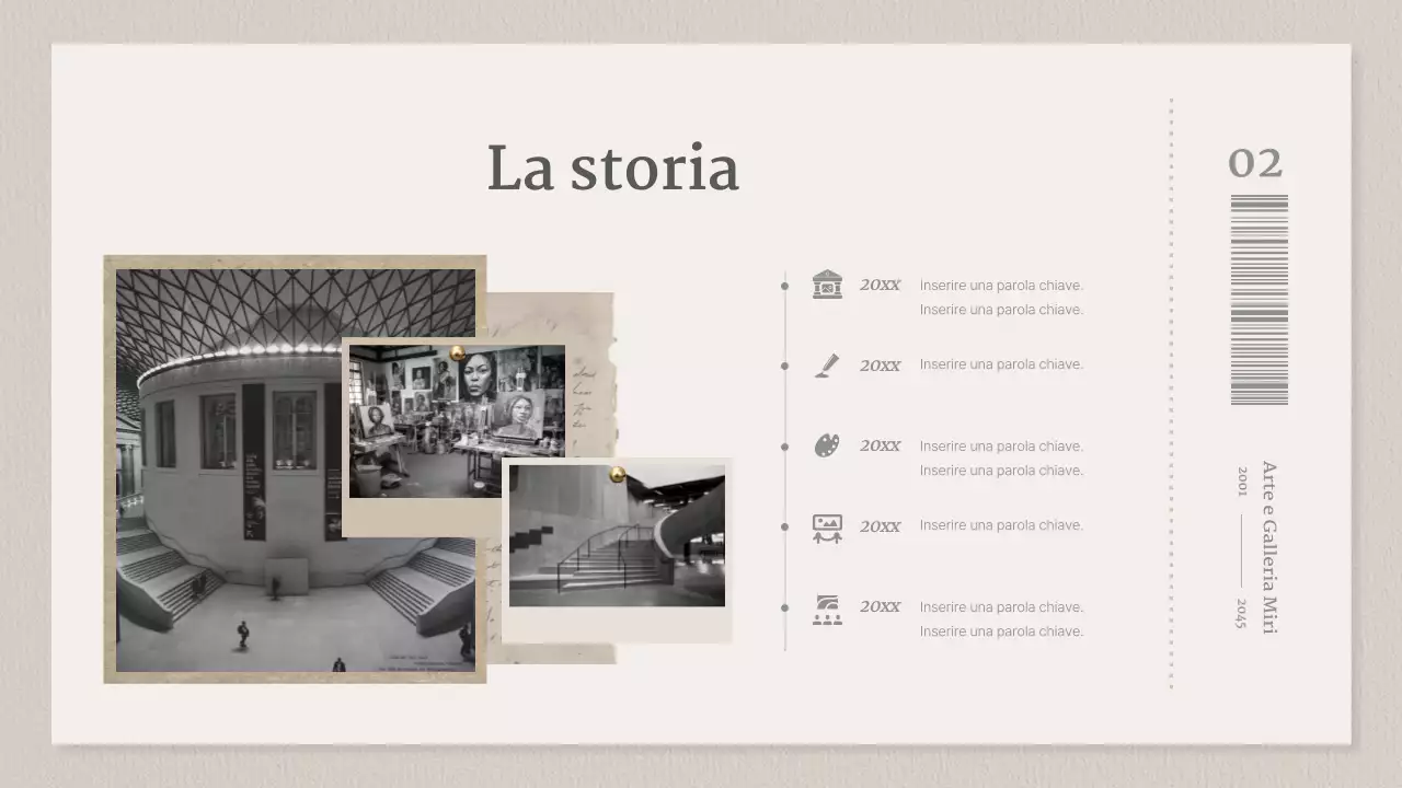 Una galleria di concetti di biglietti beige e grigi