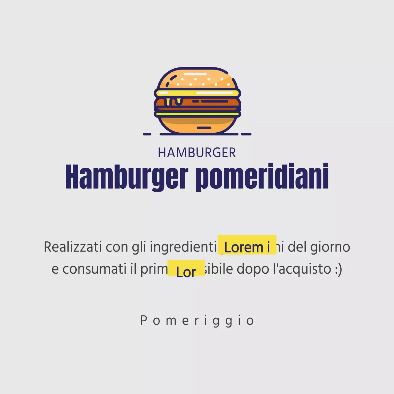 Hamburger pomeridiano