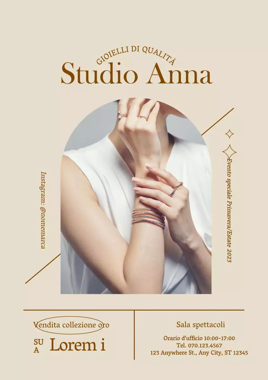 Beige, evento di gioielleria con foto in evidenza