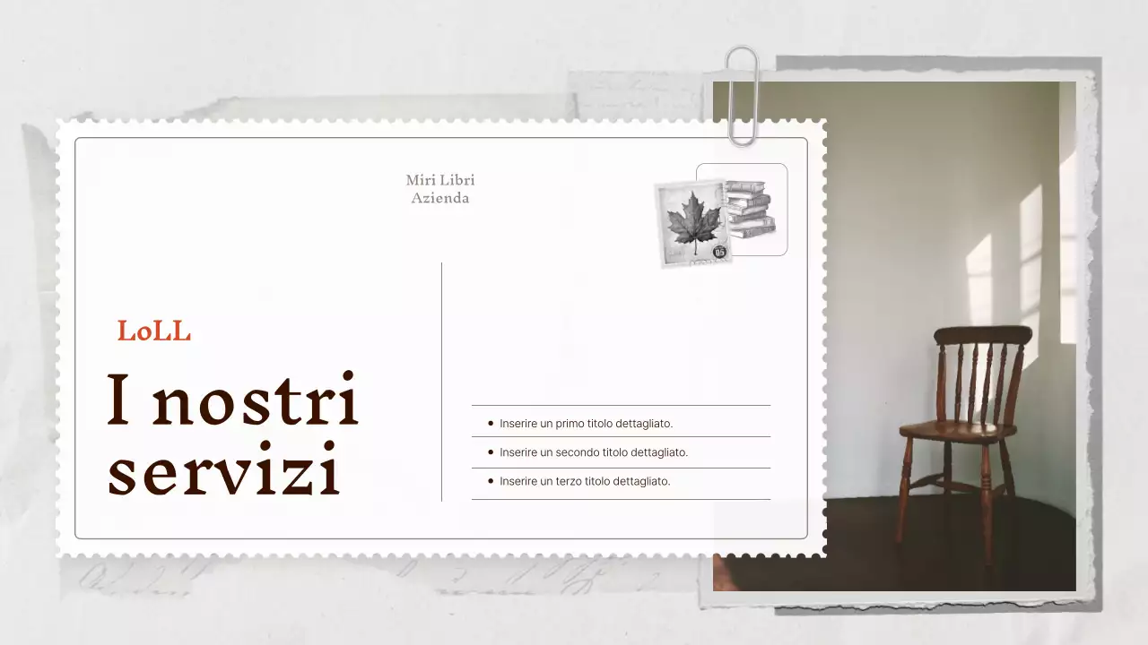 Un profilo aziendale vintage in beige e grigio