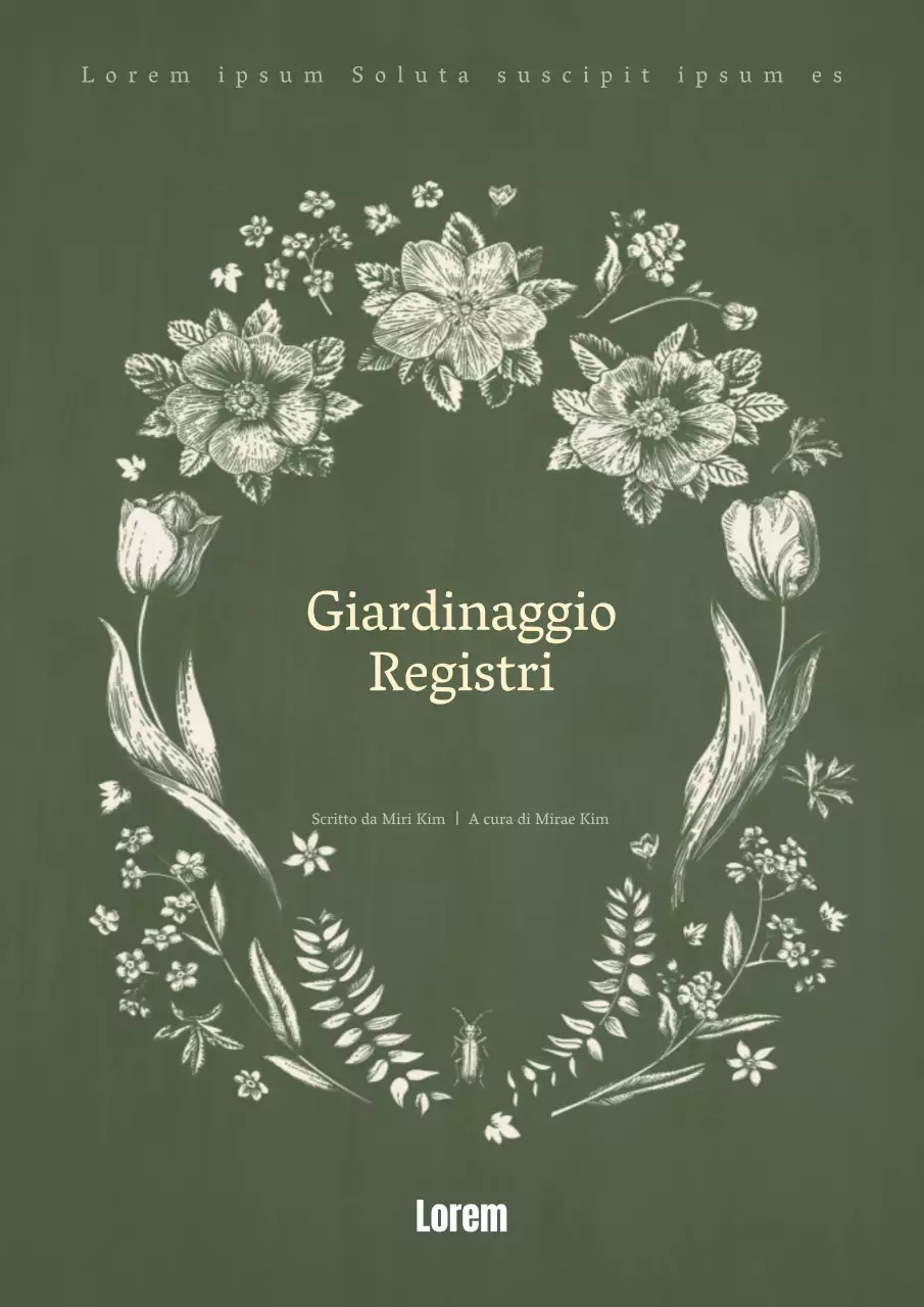 Diari di giardinaggio verdi e illustrati
