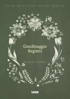 Diari di giardinaggio verdi e illustrati