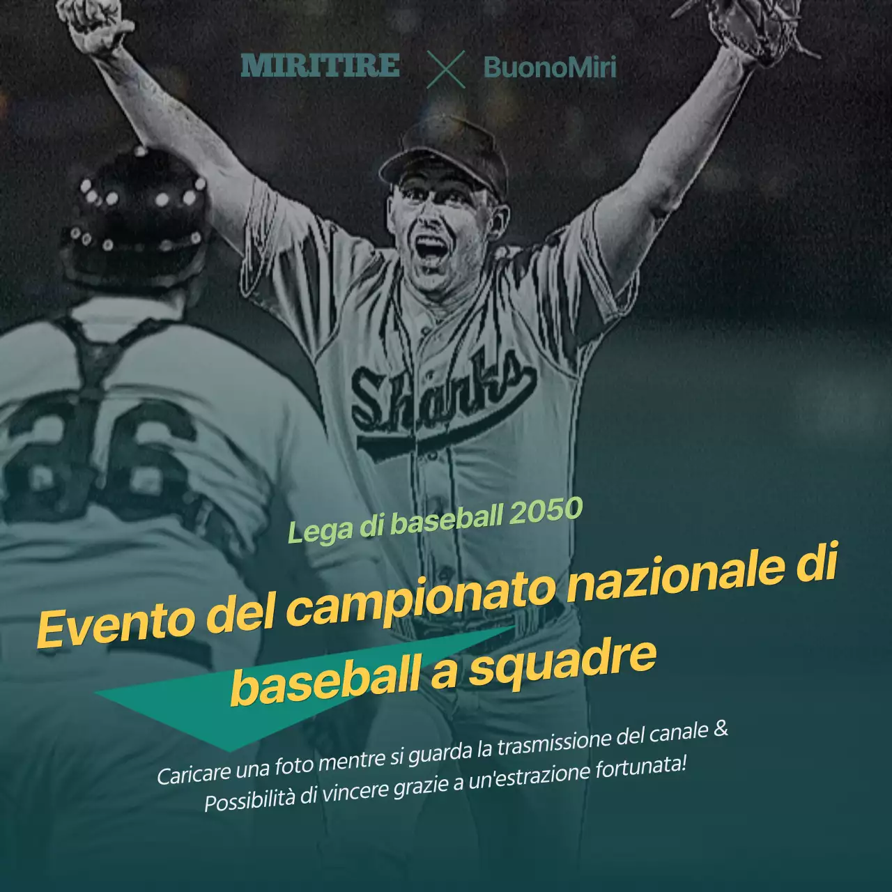 L'evento di auguri della squadra internazionale di baseball in verde e giallo