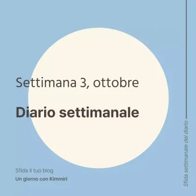 Copertina semplice dell'agenda settimanale challenge in azzurro e avorio