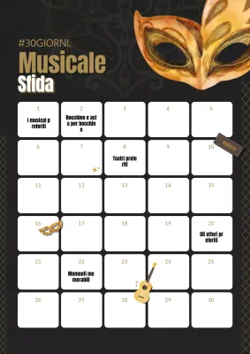 Poster musicale classico per la sfida dei 30 giorni in marrone