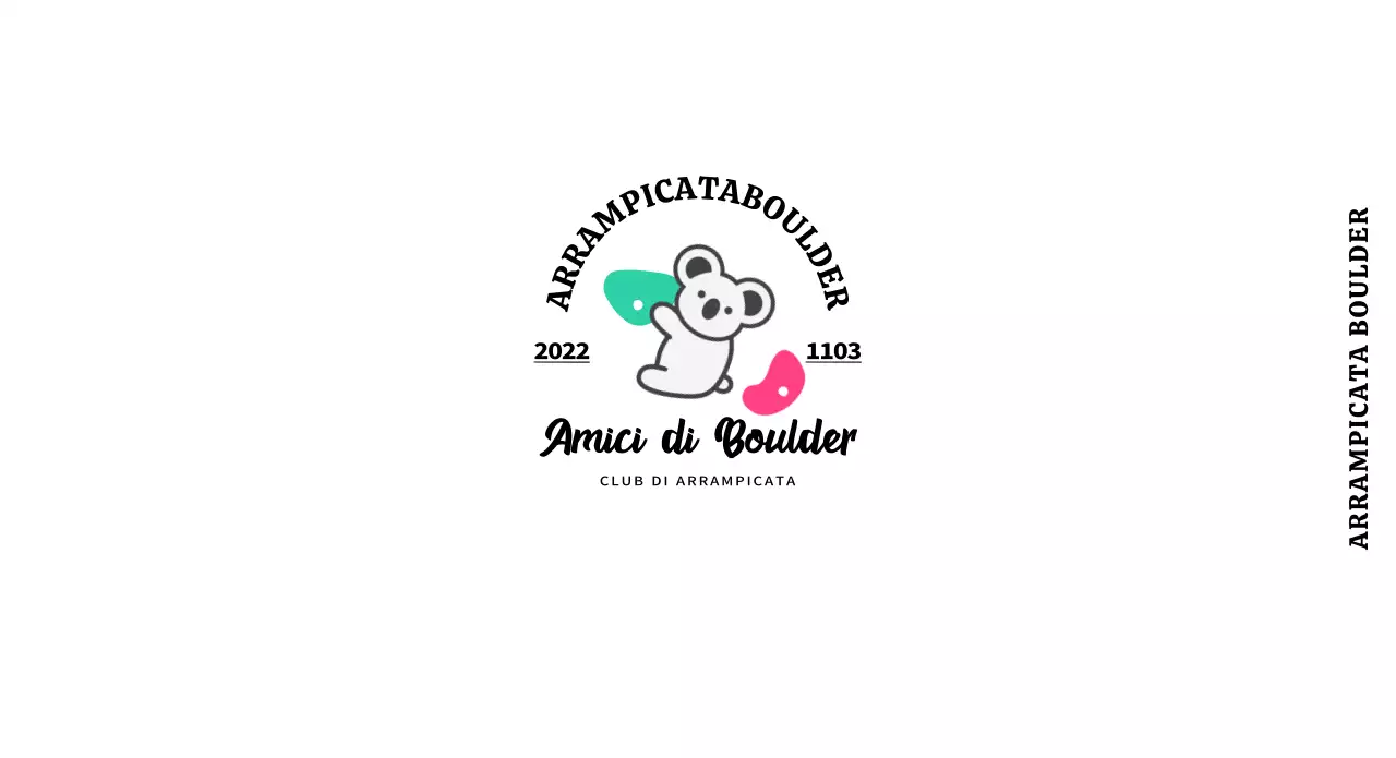 Un club di arrampicata semplice e carino con colori colorati e koala