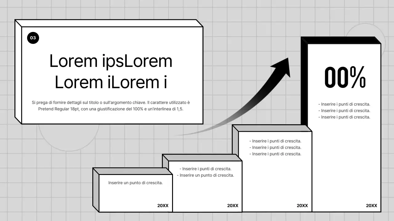 Un profilo aziendale grigio e geometrico per un'azienda PT