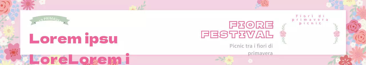 Striscione Picnic_Garo con fiori di primavera