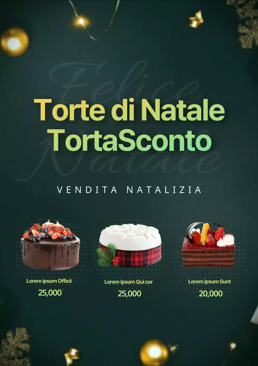 Torta di Natale Ritratto poster web