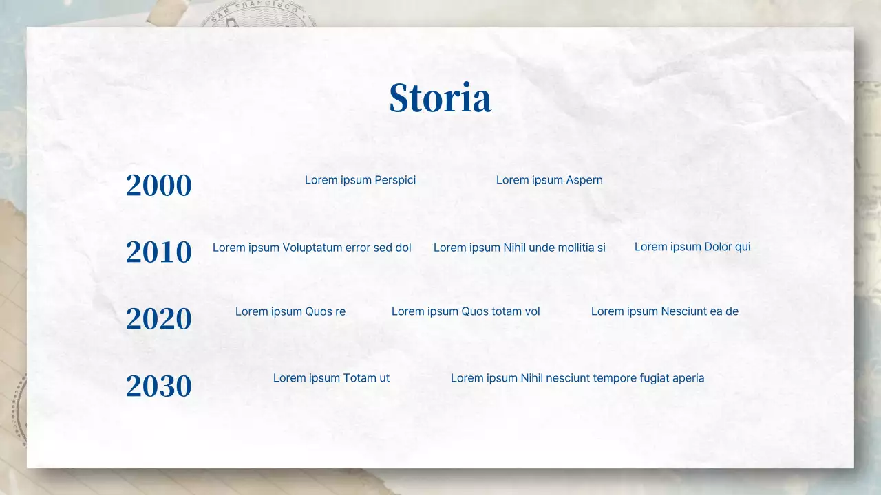 Un'agenzia di viaggi da cartolina in blu e pastello