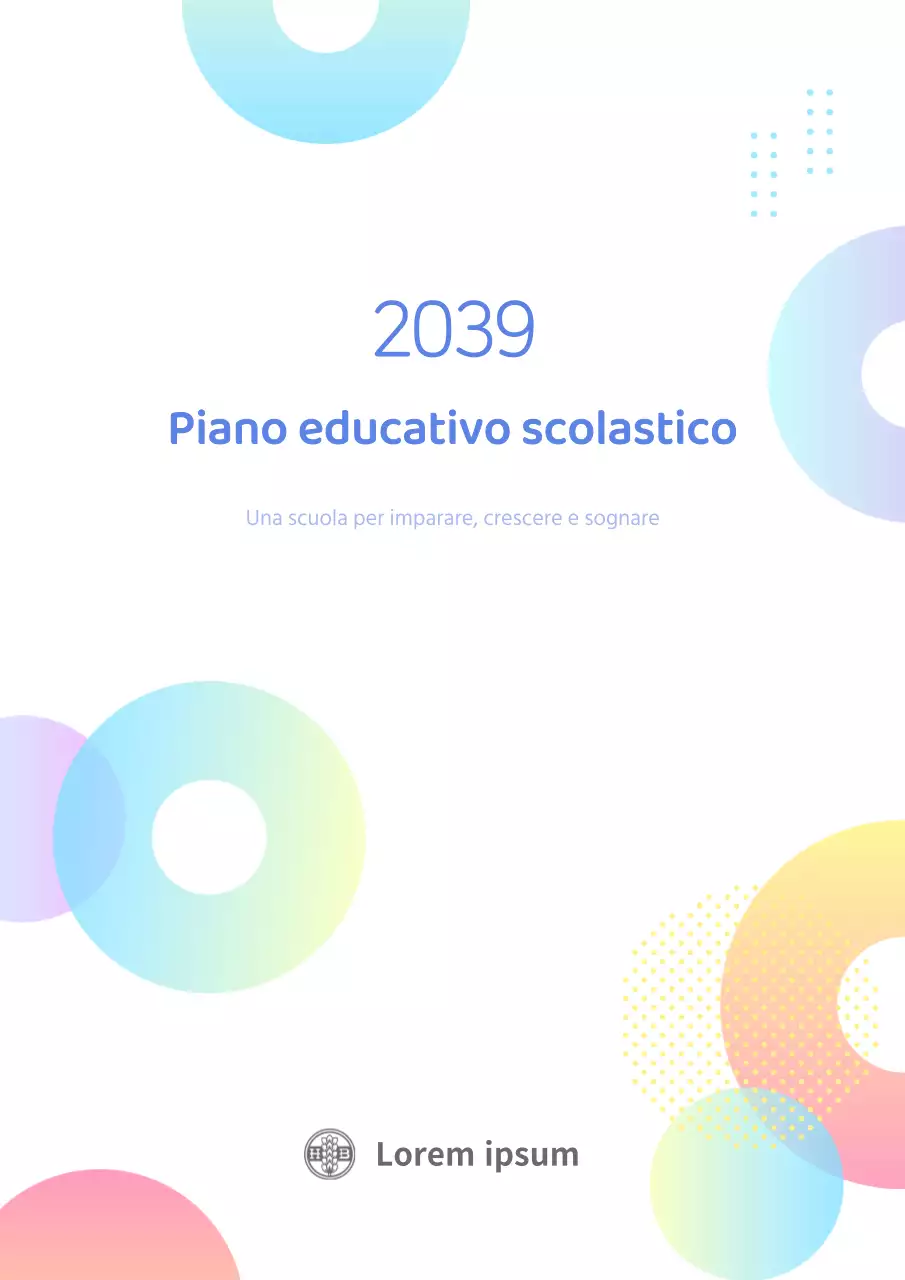 Pagelle scolastiche con motivo a cerchi rosa e blu