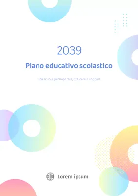 Pagelle scolastiche con motivo a cerchi rosa e blu